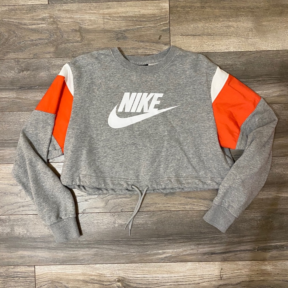 NIKE CROPPED TIE SWEAT SHIRT